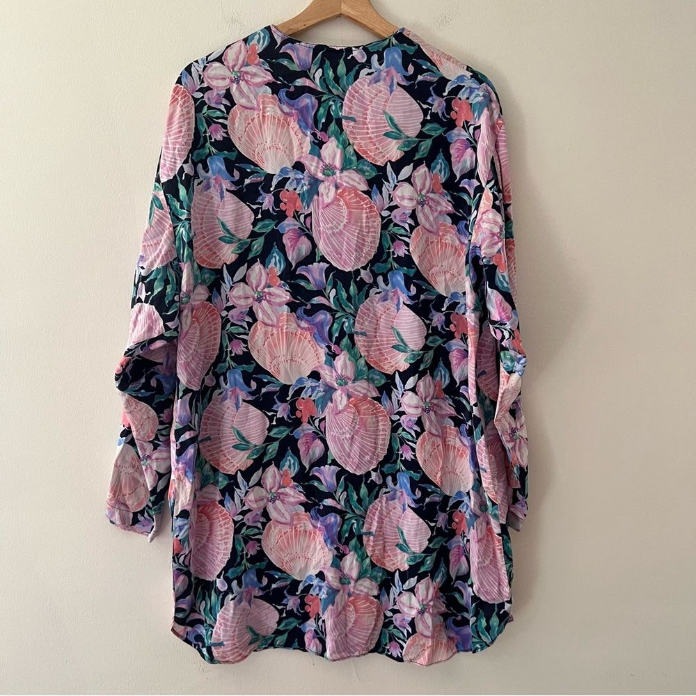 Victorias Secret Nightgown Gold Label Vintage Silk Size Large Seashells Mermaid - Picture 4 of 8